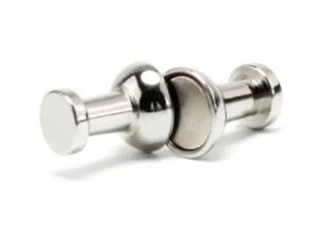 FOO 16Pcs Whiteboard Magnets Brushed Nickel Push Pin Strong Magnets Pin Magnet